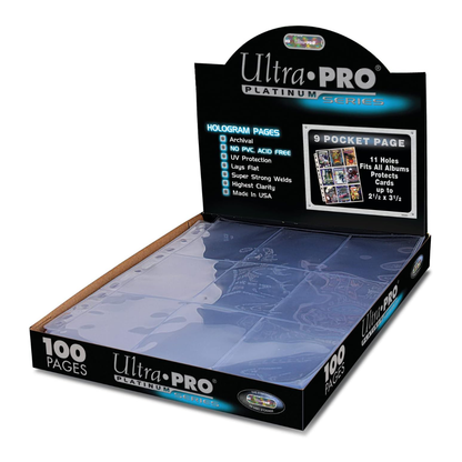 Ultra PRO Platinum Series 9-Pocket Pages - 100 Pages