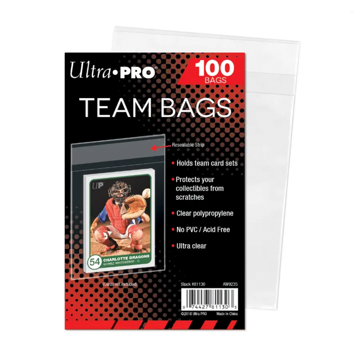 Ultra PRO Team Bags - Resealable Sleeves